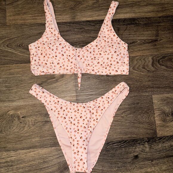 Pink Polka Dot Bikini Set - Picture 1 of 6